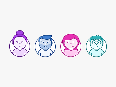 Avatars avatars line illustration minimal simple