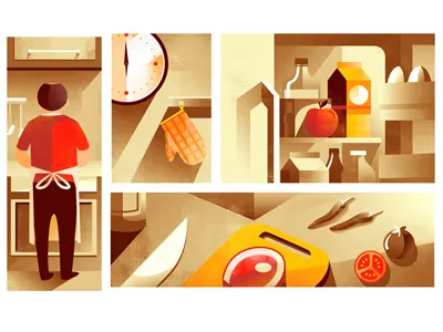 Papsy's Mural Illustration bluqube illustration mural restaurant