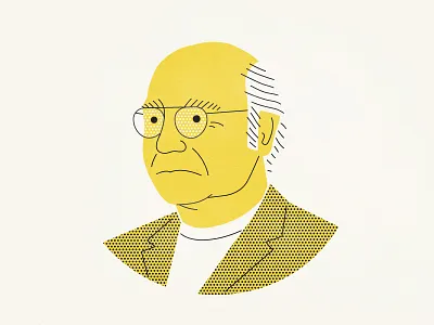 Larry david illustration larry lines portrait seinfeld