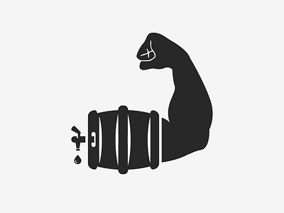 Tough Drinker arm beer hopstacle keg logo mark strong tough
