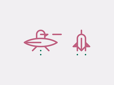 Pew Pew illustration line little spaceships pew pew pew simple space