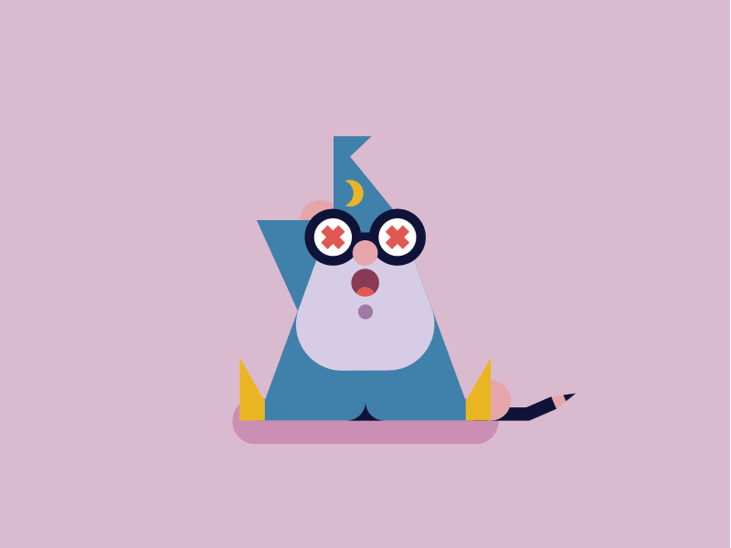 Wiz Biz. character design flat vector wand wizard