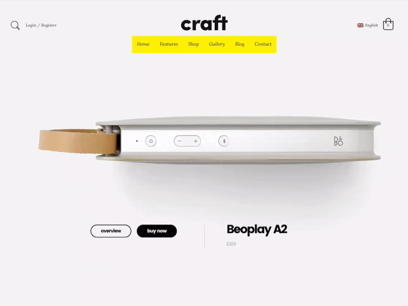 craft bold clean craft diy ecommerce flat shop store supplies ui white