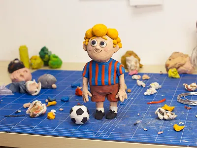 WIP character characterdesign clay football kids modelling p plasticine sculpting
