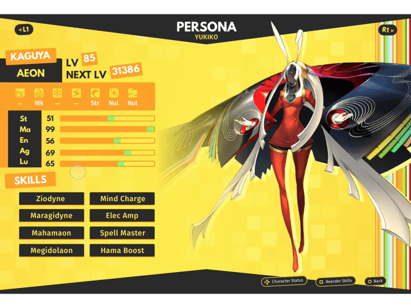 Daily UI #7 - Settings (Persona 4) daily ui dailyui game ui persona 4 redesign ui video games