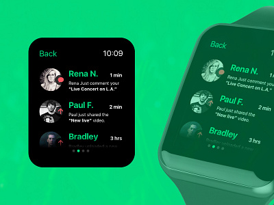 Upflic  (apple) watch apple watch friends notification ui upload watch wearable