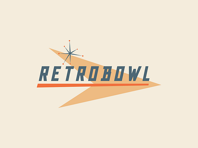 Retrobowl bowling logo mid century retro typography