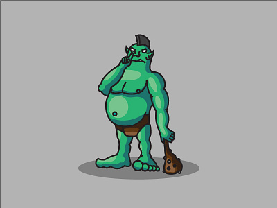 An Orc Picking His Nose