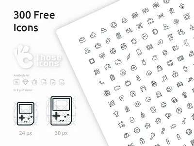 300 Free Icons From Those Icons free glyph icon icons line outline sample solid those