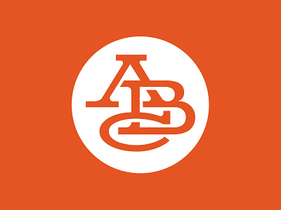 ABC Monogram abc brand circle icon logo monogram orange type typography