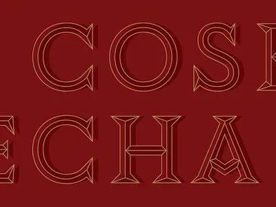 COSE-ECHA bevel cosecha linear logotype type typography