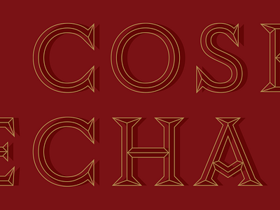 COSE-ECHA bevel cosecha linear logotype type typography