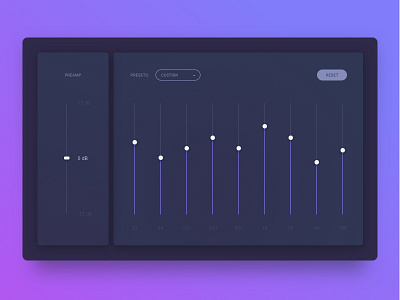 Day 90 - Equalizer audio custom dj equalizer mixer music presets reset tune