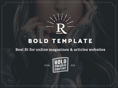 Regular - Bold Content Website Template bold html regular template theme website