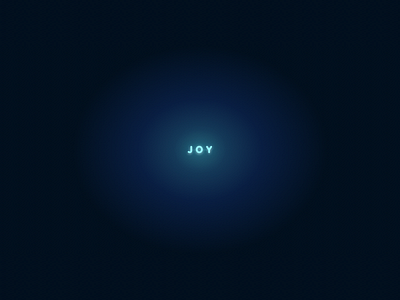 Joy exploration glow joy neon type