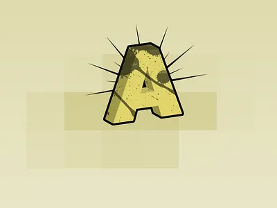 A illustration letter typography