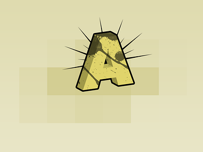 A illustration letter typography