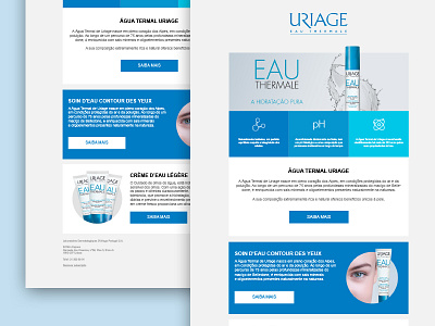 Newsletter Design blue cosmetics design newsletter ui