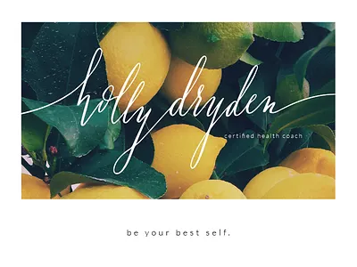 Poster Idea brand calligraphy clean coach health logo minimalism personal simple