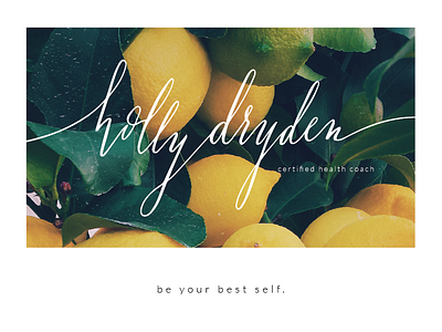 Poster Idea brand calligraphy clean coach health logo minimalism personal simple