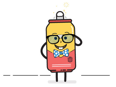 Beer Nerd beer beer can can craftbeer cute illustration nerd