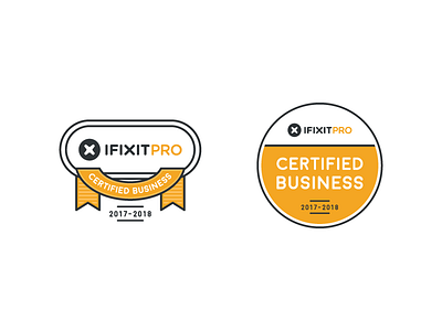 iFixit Pro - Certified Business Decal badge business certification decal ribbon sticker