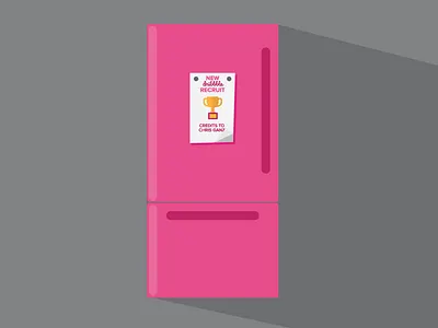 First Shot award design dribbble flat fridge graphic illustration illustrator paper vector