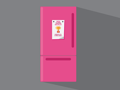 First Shot award design dribbble flat fridge graphic illustration illustrator paper vector