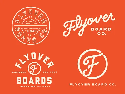 Flyover Marks cruiser board flyover kansas logo skateboard
