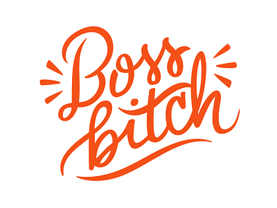 Boss bitch calligraphy columbus girlboss hand lettering handlettering lettering ohio practice script vector vector lettering vectorize