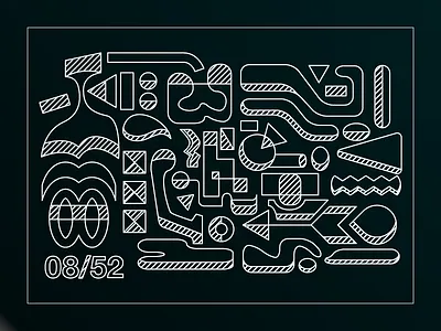 08/52 2017 doodle geometric illustrator monoweight personal projects sketchbook