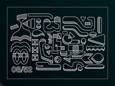 08/52 2017 doodle geometric illustrator monoweight personal projects sketchbook