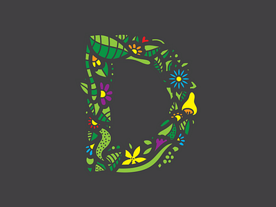 D 2d 36daysoftype c flowers leafs nature typography