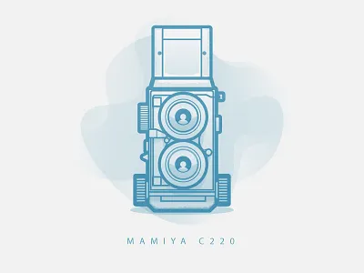 Mamiya C220 120 c220 camera film illustration mamiya vector