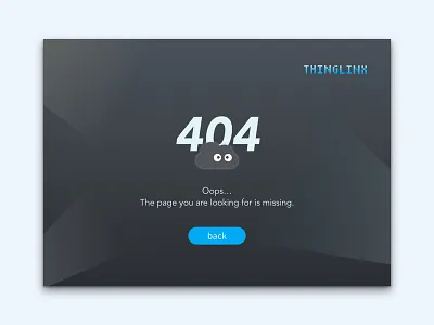 Thinglinx 404 Page 404 error page flat ui ux web