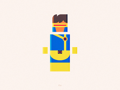 Cyclops anybuddy character cyclops design flat geometric minimal xmen