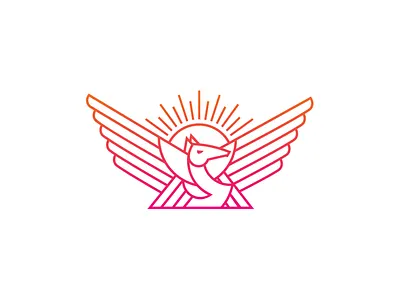 Pegasus Logo horse logo pegasus sun wing