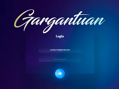 Login screen for Gargantuan CRM contrast crm design light minimalist ui ux web webdesign