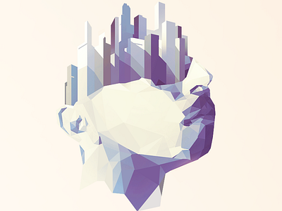 Rethinking cities city illustration polygons portrait skyline vector