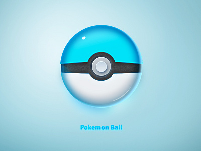 Pokemonboall-blue ball blue glass pokemon ui vision