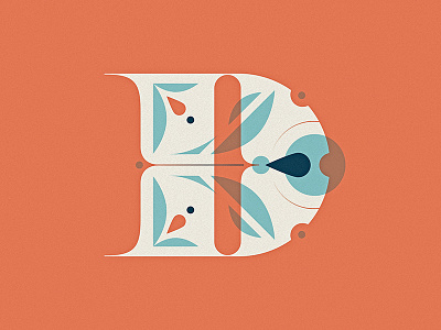 36 Days of Type - D 36daysoftype capital d dropcap illustration letter lettering pattern type typography vector