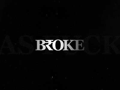 B₹OKE broke identity indian inr logo logotype no money rupee typography wordmark ₹