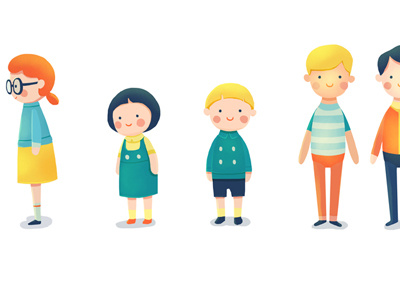 Character Designs for Animation character design illustration bluqube kids