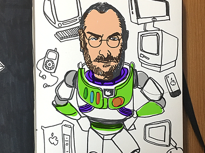 My hero apple buzz illustration jobs lightyear mac steve