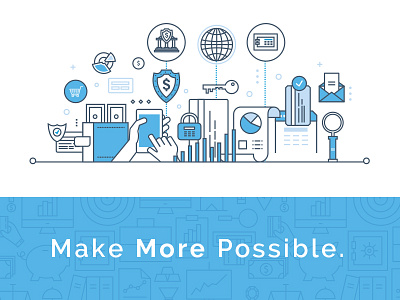 Make More Possible flatdesign icons illustration payments technology