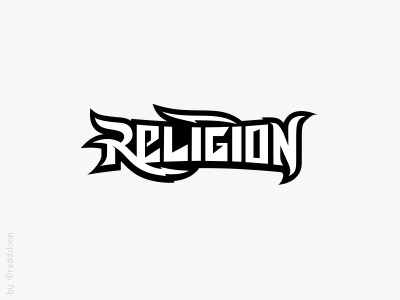 Religion lettering type