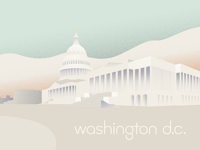 Capitol Building Illustration architecture capitol dc grain illustration texture vector washington dc