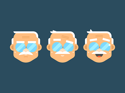 Mood cycle character face illustration mood old man