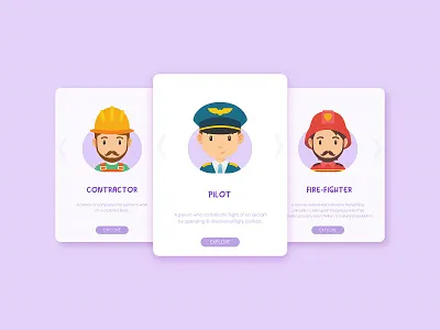 People Occupation character clean design flat flatdesign graphic illustration job occupation profession ui