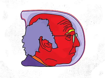 D for David, Larry David 36days d 36daysoftype d illustration larry david larrydavid type typography